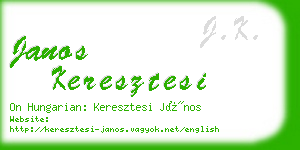 janos keresztesi business card